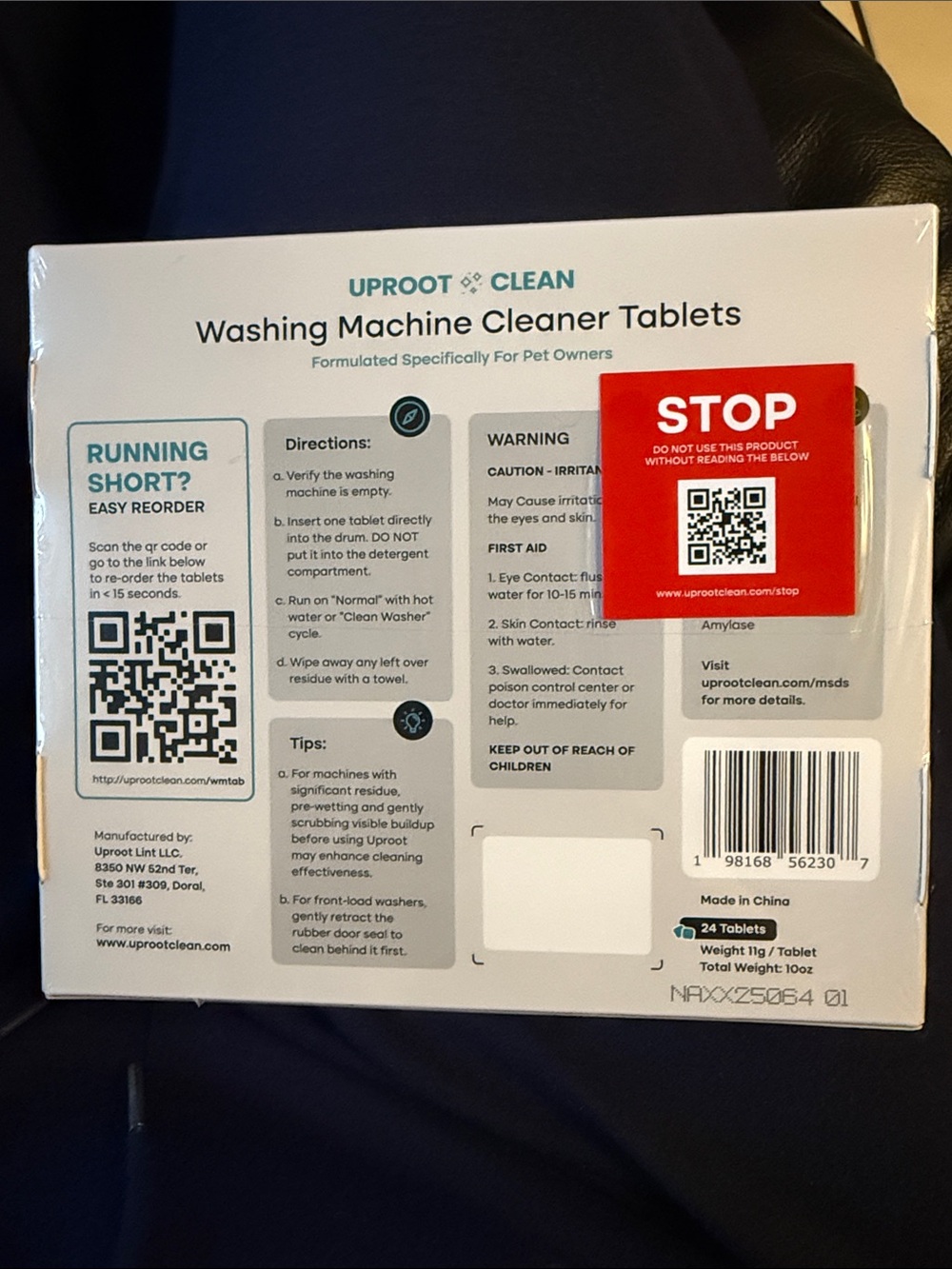 Uproot Clean Washing Machine Cleaner Pro - 24 Tablets - Picture 2 of 2
